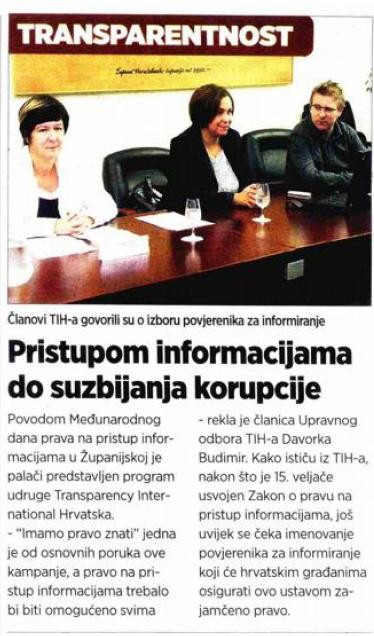 Presentation of the program we have a right to know the 2013th